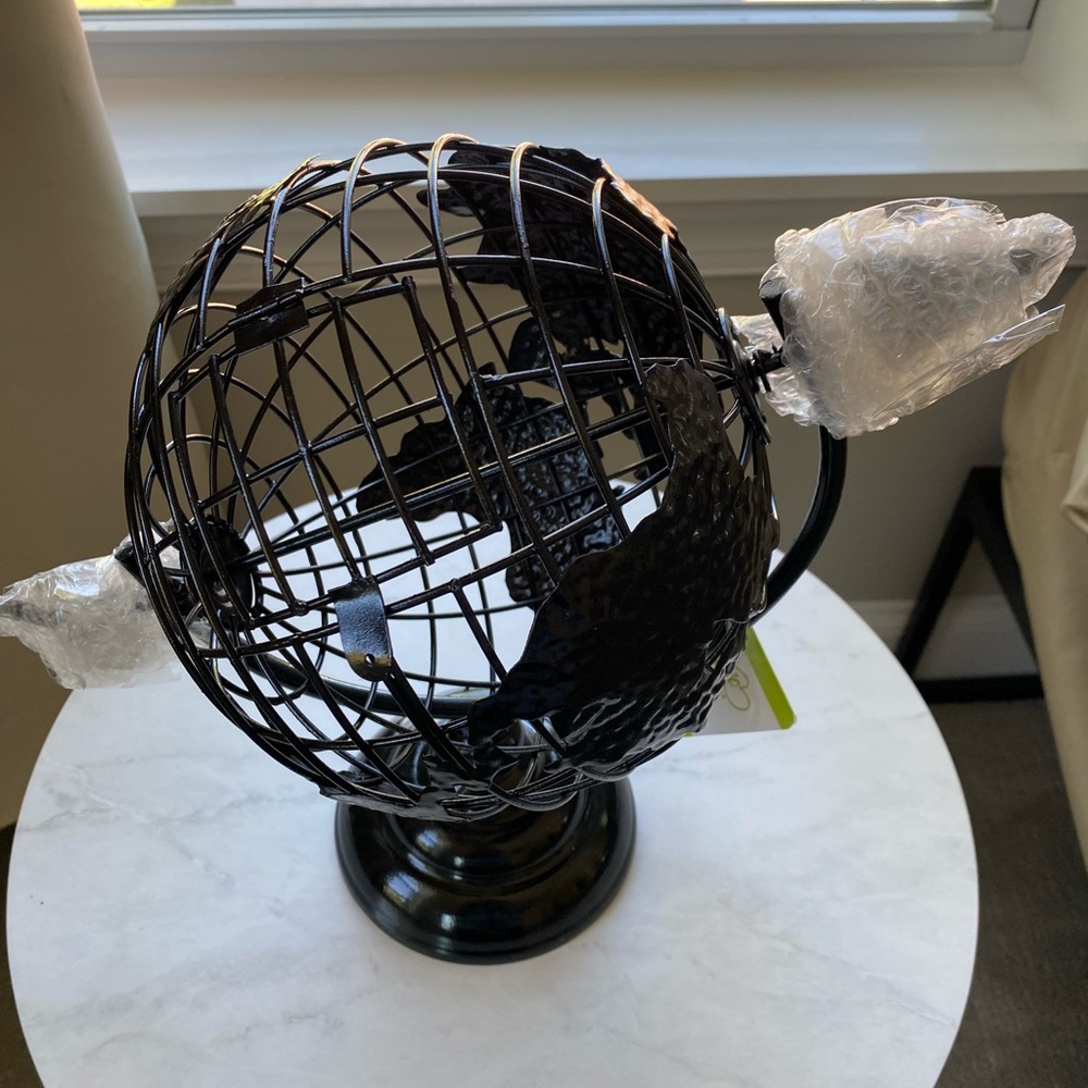 World globe cork holder